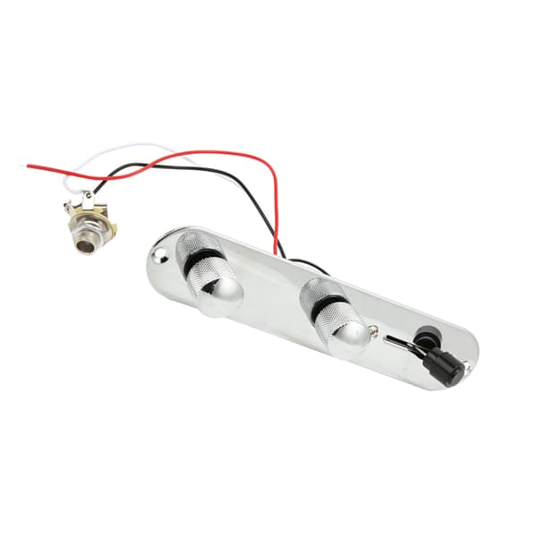 Forkromet Metal 3-vejs Switch Forbundet Kontrolplade Tele Guitar Reservedele