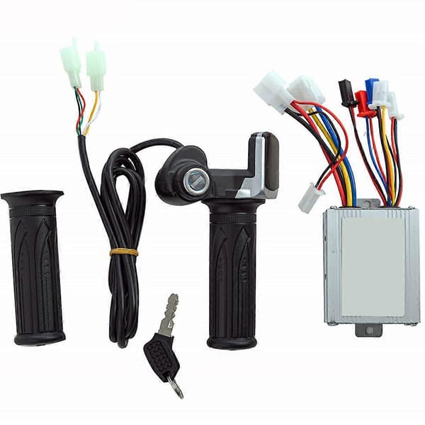 Børstet Controller & Gashåndtag Twist Grip 24V 350W til Elcykel