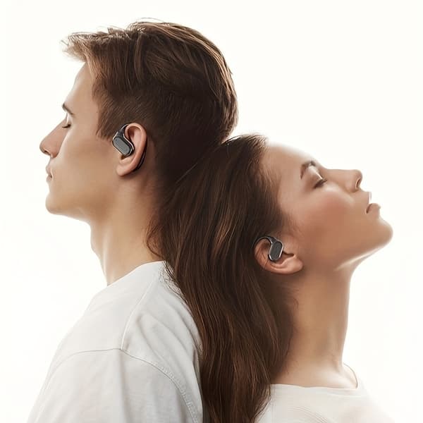 True Wireless On-Ear-hörlurar Bekväma sovlurar för Android & iPhone vit