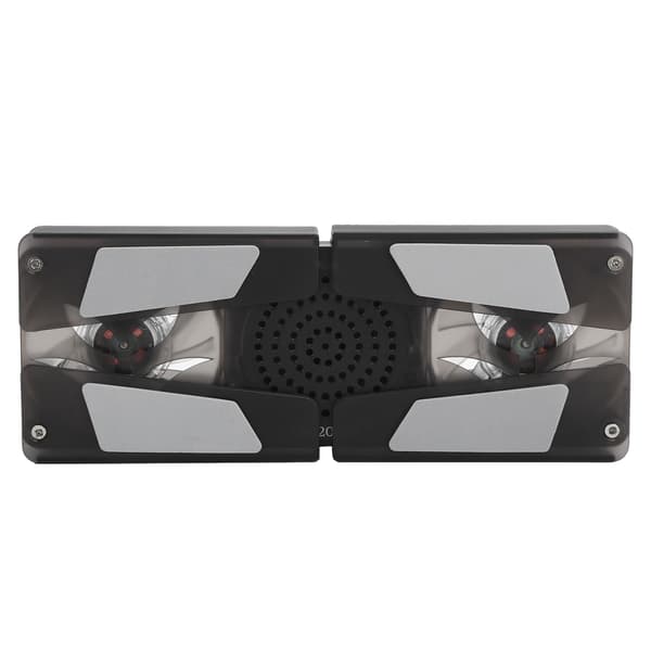 Laptop Cooling Pad 2 Transparent Fan Foldable LED Blue Light with Speaker Stand DR‑2008A