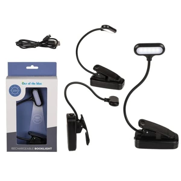 Book Lamp - Reading Lamp / LED Lamp with Clip - Lamp for Book Black