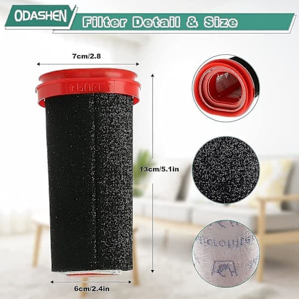 3-pak 25,2V/21,6V Filter til Bosch Flexxo Serie 4 Ledningsfri Støvsuger Bbh32101 Etc, Erstatning