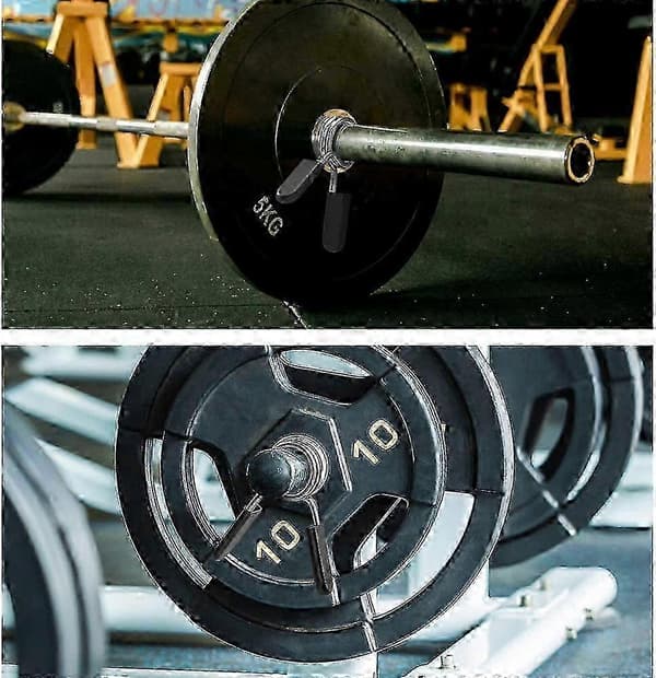 28MM Dumbbell Spring Lock Sport Collar Clip Barbell Buckle (Black) 4 Pieces [DB]