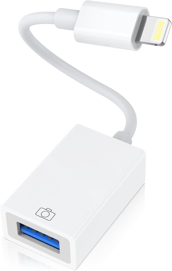 Lightning–USB-kamerasovitin Lightning-naaras-USB OTG -kaapelisovitin