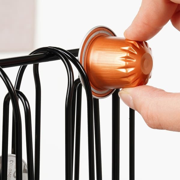 Nespresso kaffekapselstativ metallsvart 30 cm