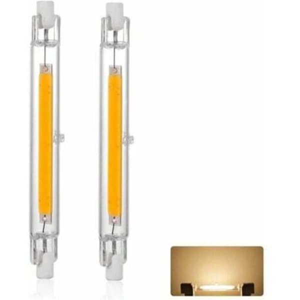 2-pack R7S 118mm 20W Dimmable LED Bulbs, Warm White 3000K 3000LM, Linear Replacement for J118 300W Halogen Lamp, 360 Degree Lighting