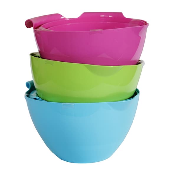 Piskerisskålsæt 1,5+2+2,5 L Rosa pink