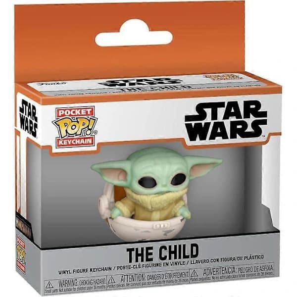 Nøglering: Star Wars: The Mandalorian - Grogu (Barnet, Baby Yoda) Nøglering - Samlerobjekt Mini Figur - Gaveidé