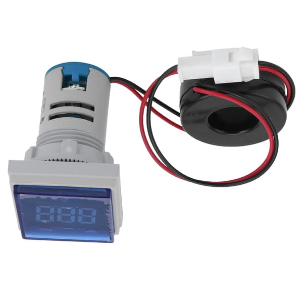 Digital AC 220V Amperemeter Signalindikator Lyseblå