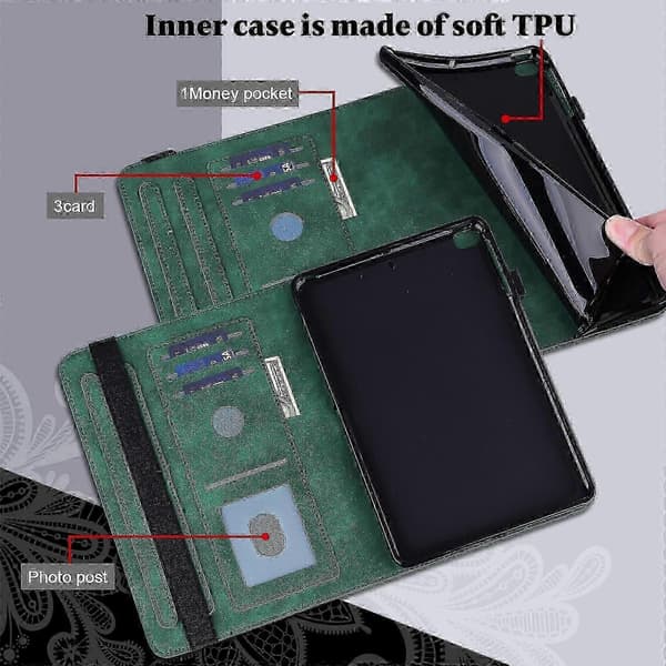 For Samsung Galaxy Tab A A6 10.1 inch 2016 Leather Case (Green) green green