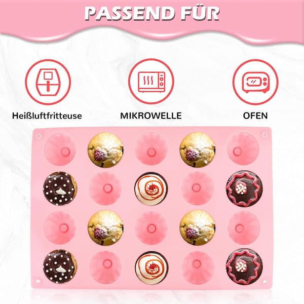 2 stk Silikagel Udsøgt Håndværk Silikoneform Til Kage Mousse Gelé Kager Fondant Bageform