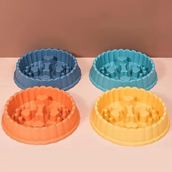 Slow Eating Anti-Choking Pet Bowls (Blue)