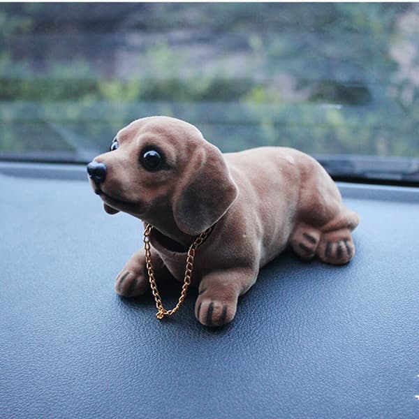 Bobblehead-ornamenter, harpiksfigurer, hundeornamenter til dashbordet