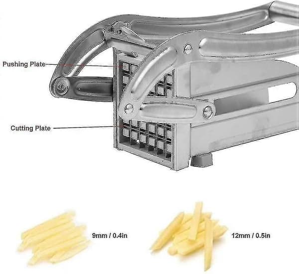 Pommes frites-kutter i rustfritt stål, profesjonell potetkutter enkel grønnsak