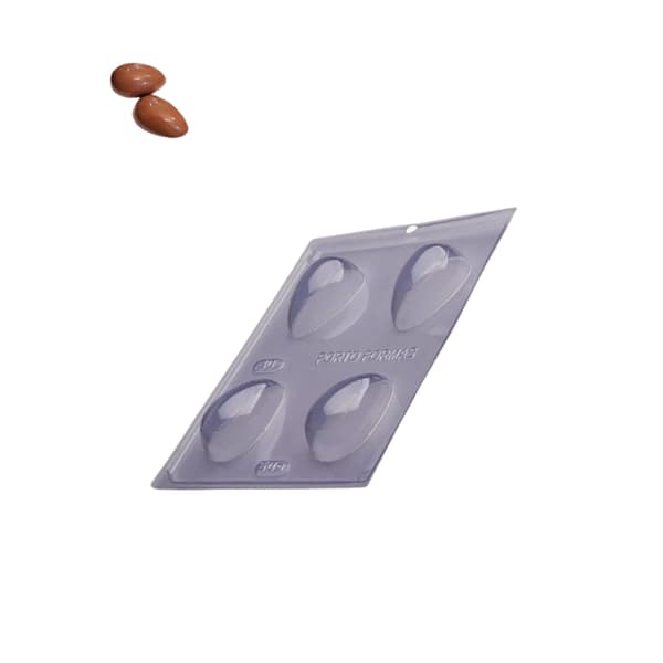 Pralinform Egg 50g - Porto Formas 30 - Spesiell 3-delt form Transparent transparent