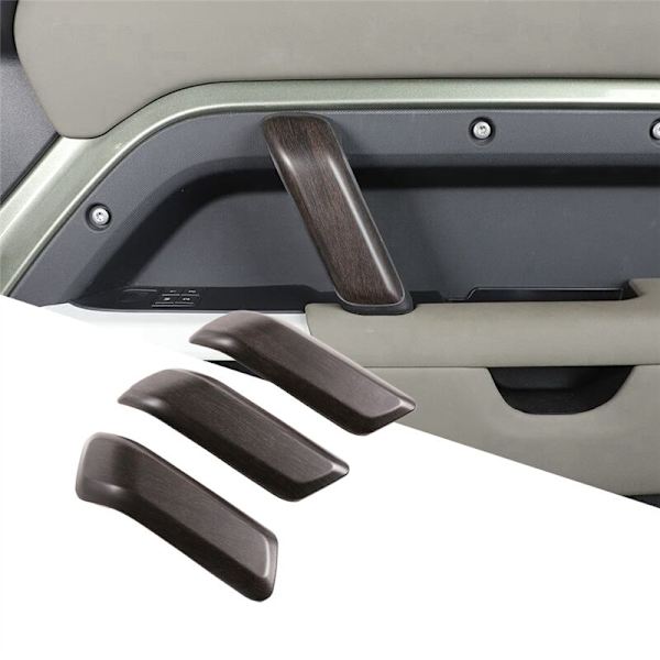 3 Pcs. Car Interior Door Handle Trim for 110 2020-2023 Inner Pull Wood High Version