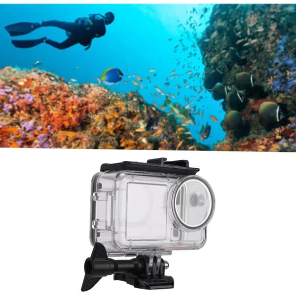 Waterproof Case for Action Camera Underwater Protective Housing Compatible with Osmo Action 4 3 60M Diving Shell, DUBUNS