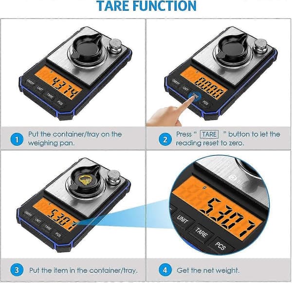 Precision Scale, 50g/0.001g, 0.001g Precision Scale, Portable Digital Scale with LCD Display with 50