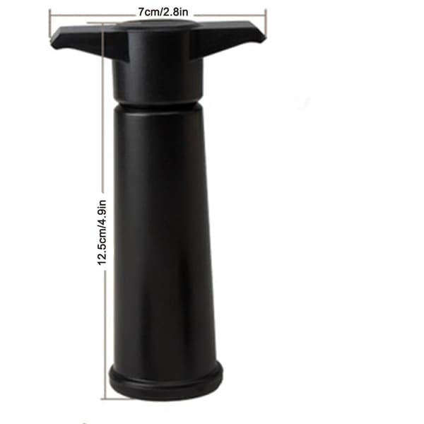 Vakuumflaskepropper Sort pumpe med vinsparerprop Holder vinen frisk (Sort pumpe + 2 propper)