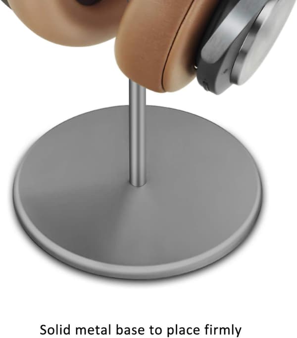 Headphone Stand Walnut Wood & Aluminum Headset Stand Natural Walnut
