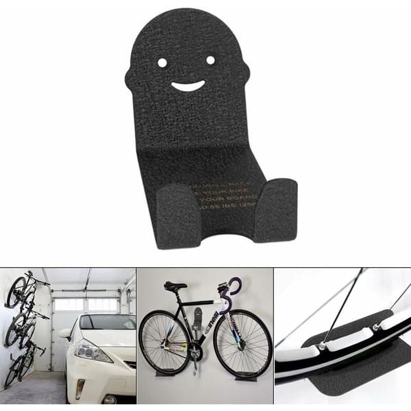 Väggmonterat cykelställ i stål (bottenfäste, hjulfäste)