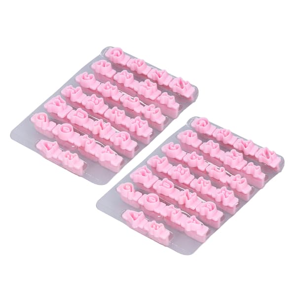 2 æsker engelske bogstavsforme kage fondant tryk stempling silikoneform kagedekoration 0.2