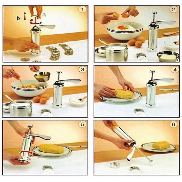 Manuell Churrera Churros Fyllemaskin Spanske Smultringer Fylling Dessert Maker Kit