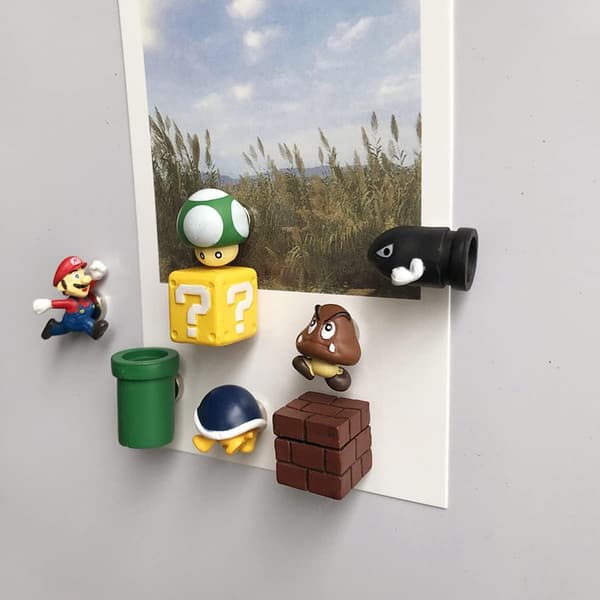 20 Super Mario-tema kjøleskapsmagneter - Morsomme dekorative magneter for hjem og kontor [JUN]