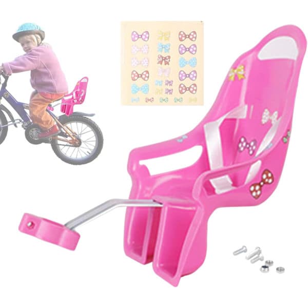 Dockvagnssits för docka, cykeldocksits för barn med DIY-dekaler för dekoration-FF1- ROSA