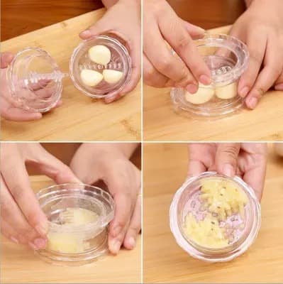 Garlic Twister 4th Generation - Ginger, Herbs, Nuts and More - Handheld Kitchen Chopper, BPA-Free, Dishwasher Safe