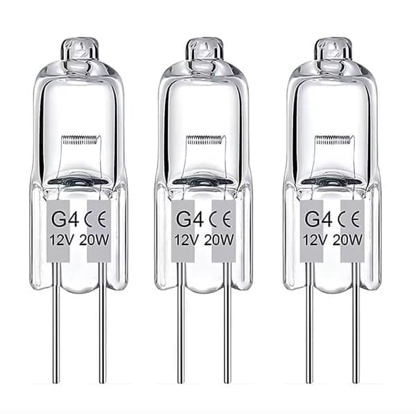 20-pak G4 halogenpærer 20W 12V - Varm hvid