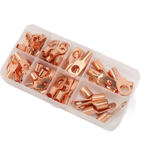 140 pcs Heat Shrink Tubing Kit with Thickened Copper Terminals, Closed Design, Compatible with Electrical Wiring