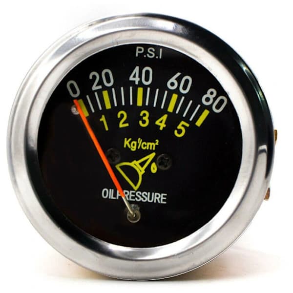 Universal mekanisk biloljetrycksmätare 2 tum 52 mm 0-80 Psi Ny