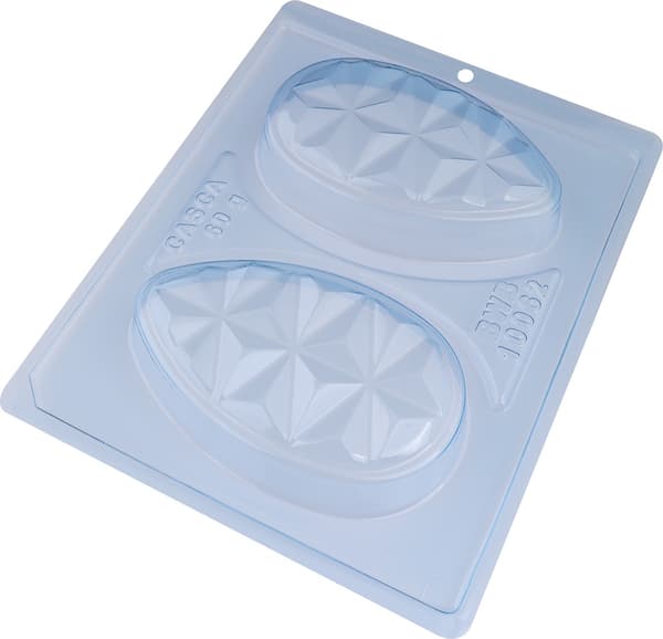 Pralinform Egg Sjokoladeform - BWB 10062 - Spesiell 3-delt form Transparent transparent