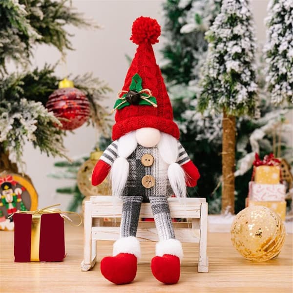 Gnome Doll Decoration for, Hanging Leg Shelf, Scandinavian Gnomes Ornaments A