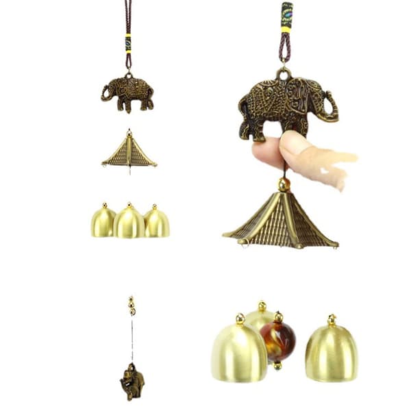 Klassisk Vindklokke (Elefant) i Bronze