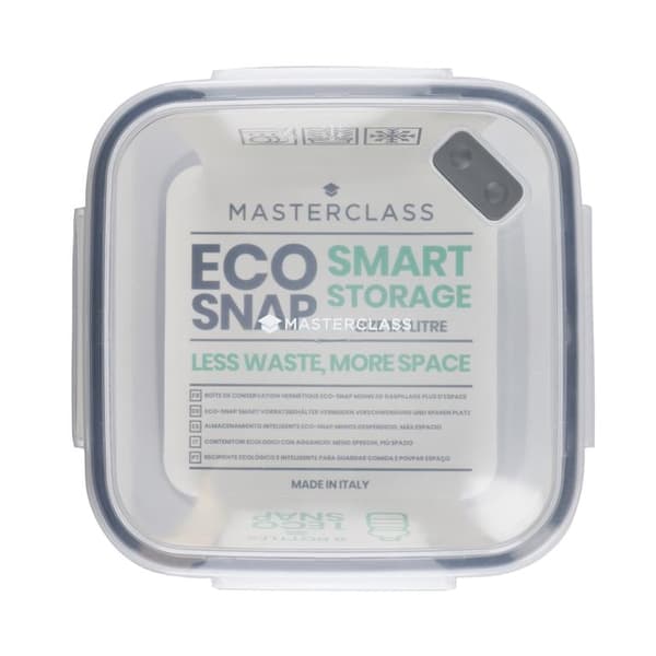 MasterClass Eco Snap Madopbevaringsbeholder - 1,4L Firkantet