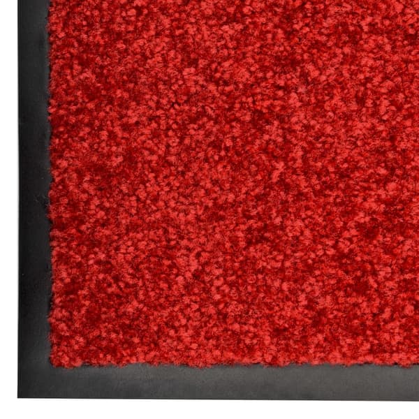 vidaXL Doormat Washable Red 40x60 cm Röd red