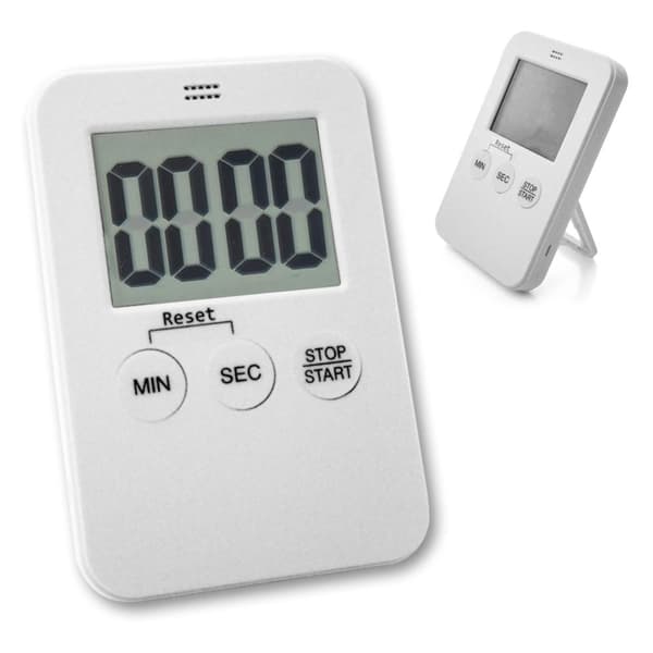 Digital Timer med Magnet - Kjøkkentimer Vit white