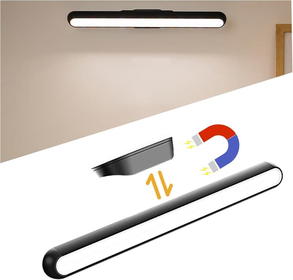 Garderobelampe, dæmpbar LED-lampe med magnetisk montering