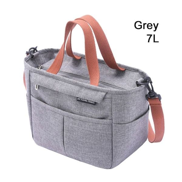 7L Isolert Termisk Kjølebag Matpakke GRÅ 7L - spot salg grå 7L grå grey