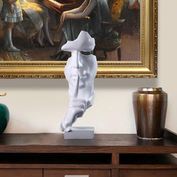 Stillhet er gull Tenkerstatue, Moderne og Enkel Harpiksartikkel