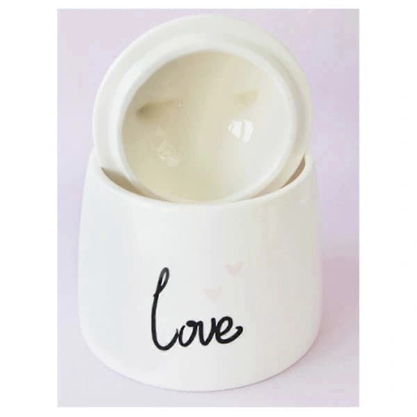 Cartoon White Cute Ceramic Collection Memory Jar Cat Shaped Ceramic Storage Jar