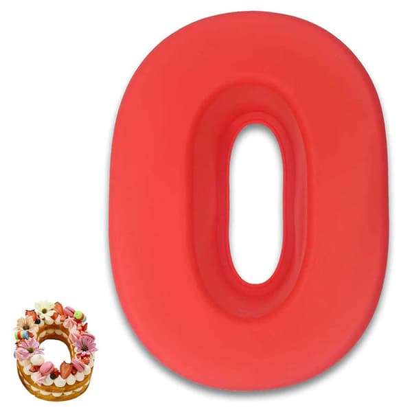 Suuri silikoninen kakkuvuoka, numero 0, punainen red