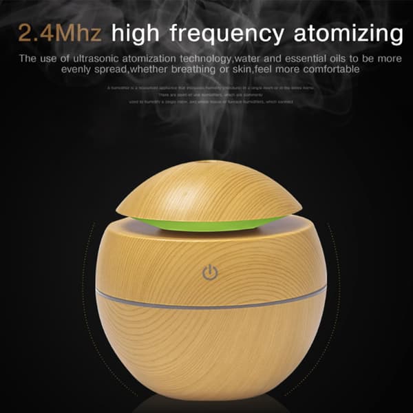 Herzberg Luftfukter Aroma Oljediffuser Mørkt tre