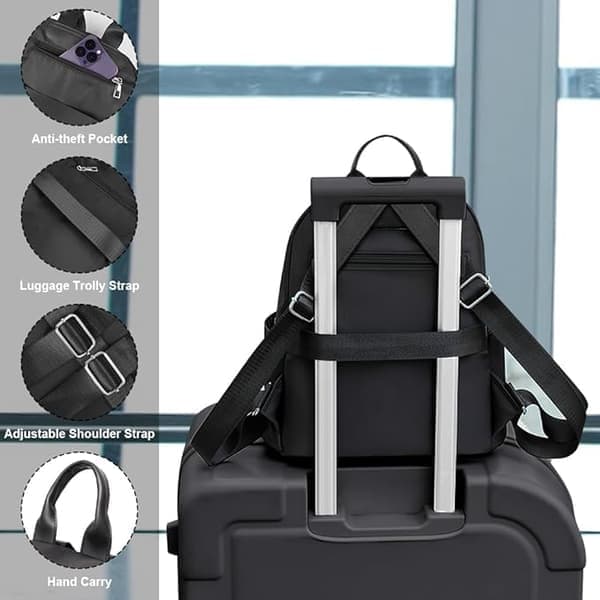 Women's Backpack, Casual Oxford Backpack, Everyday Backpack for Shopping, School Trips, Work