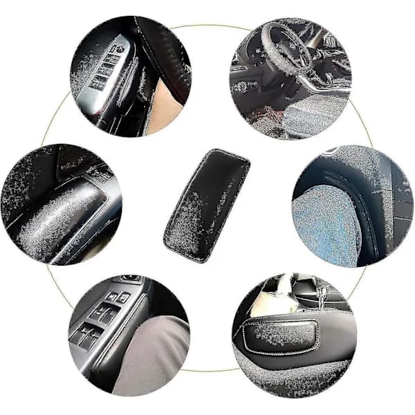 2 st Bil Mittkonsol Knä Ben Armbåge Kudde, Universal Mjukt Läder Auto Armstöd Knäskydd Svart[co]