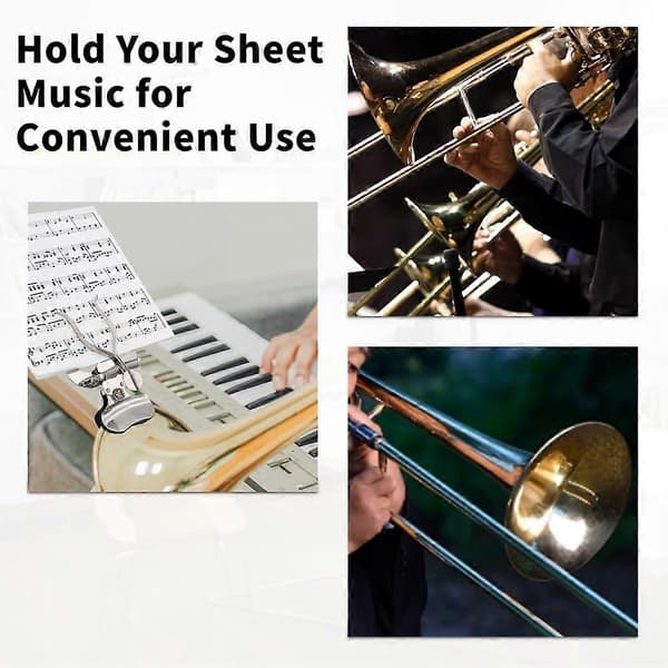 【LD】Adjustable Trombone Marching Lyre with Secure Clamp Mount and Durable Metal Construction Compatible with Marching Band