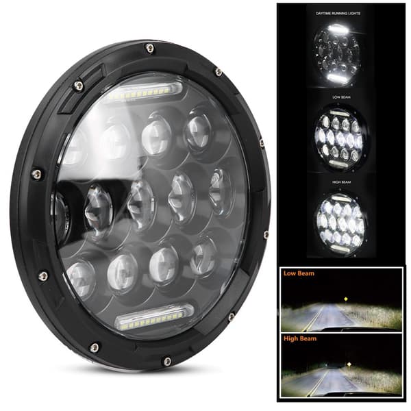 1 stk 7 tommer 300W 6000K LED-bilforlygte til Wrangler Jeep