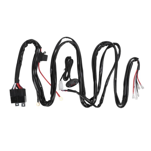 High/Low Beam Headlight Wiring Harness LED Work Light Relay Switch 200cm Long for Offroad Motorcycles Pickup Trucks